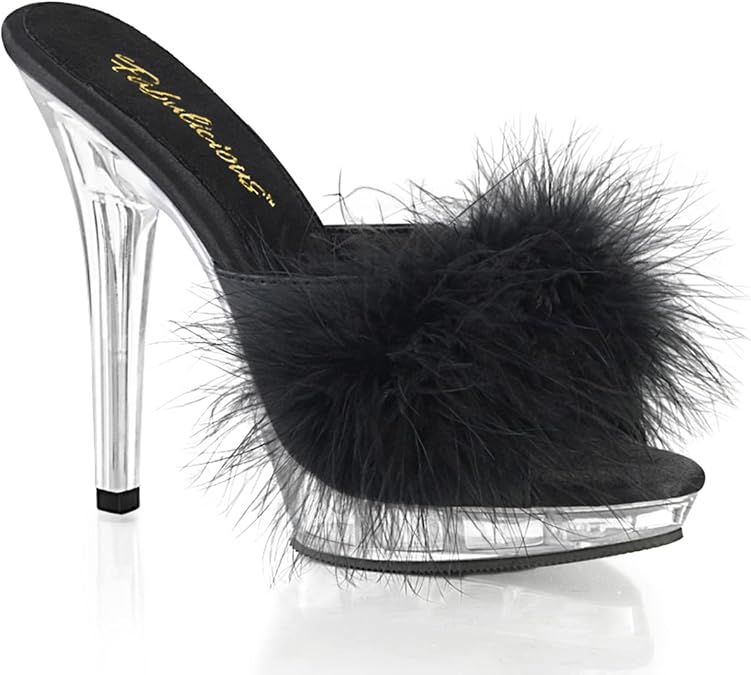 Fabulicious Women's Lip-101-8 Marabou Slipper