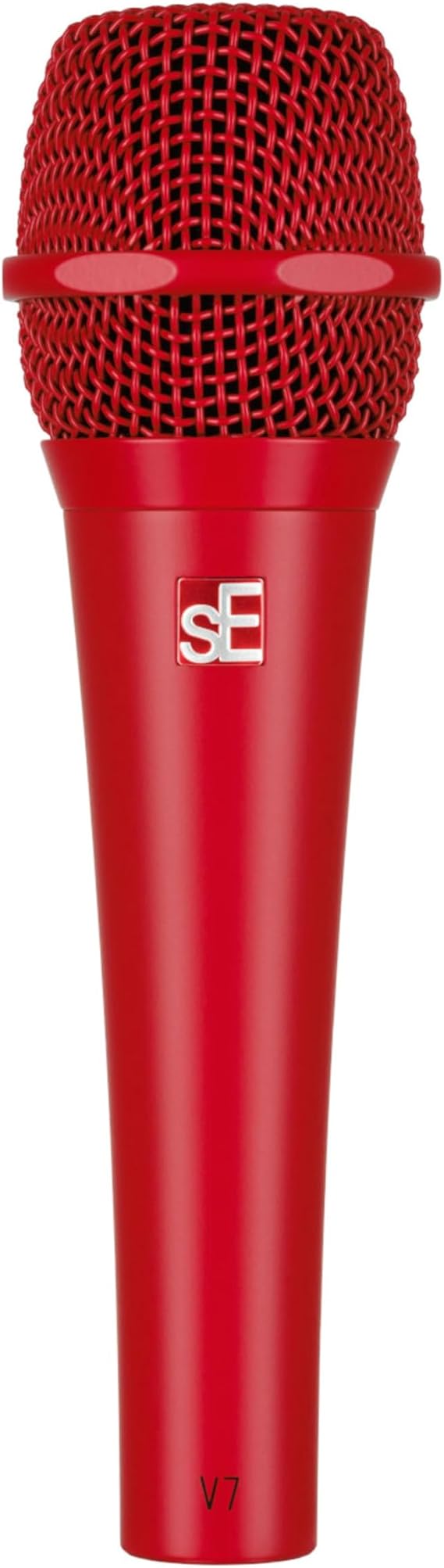 SE ELECTRONICS V7 Supercardioid Dynamic Handheld Vocal Microphone - Red Supercardioid Dynamic Microphone with Integrated Shockmount and Internal Windscreen