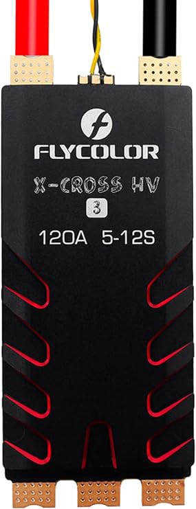 FLYCOLOR X-Cross HV3 120A ESC 5-12S BLHeli-32 Dshot Proshot 64MHz 32-Bit Speed Controller for Multi-Rotor Brushless RC FPV Racing Drone