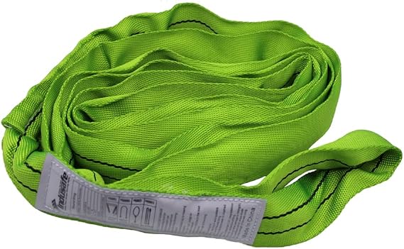 4FT Spanset Endless Loop Straps Green Polyester Round Sling for Rigging Lifting 5300lbs Vertical Capacity