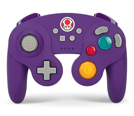 PowerA GameCube Style Wireless Controller for Nintendo Switch/Switch 2 / Switch Lite/OLED Model - Toad, Officially Licensed by Nintendo