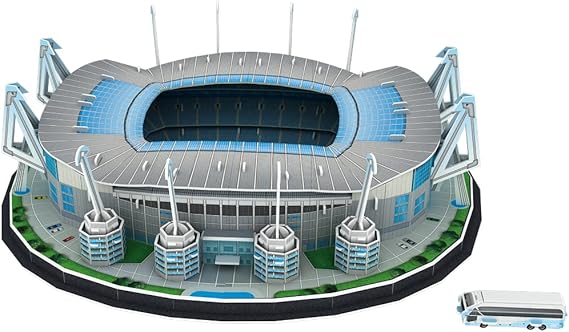 Football Stadium Model 3D Puzzles: DIY 3D Soccer Field Jigsaw Building Kit for Adults and Kid Home Bedroom Office Decoration (119pcs)
