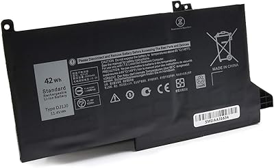 New DJ1J0 7280 42Wh Battery Compatibel with Dell Latitude 12 7000 7480 7290 E7280 E7290 7380 7390 E7380 E7390 7480 7490 E7480 E7490 Series Notebook,PN: DJ1J0 PGFX4 ONFOH 451-BBZL
