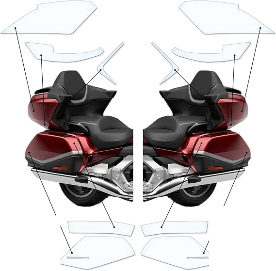 Stone chip paint protection film ppf motorcycle film suitable for Koffer Honda Goldwing 1800 2021-2024 Displayschutzfolie Clear-PU