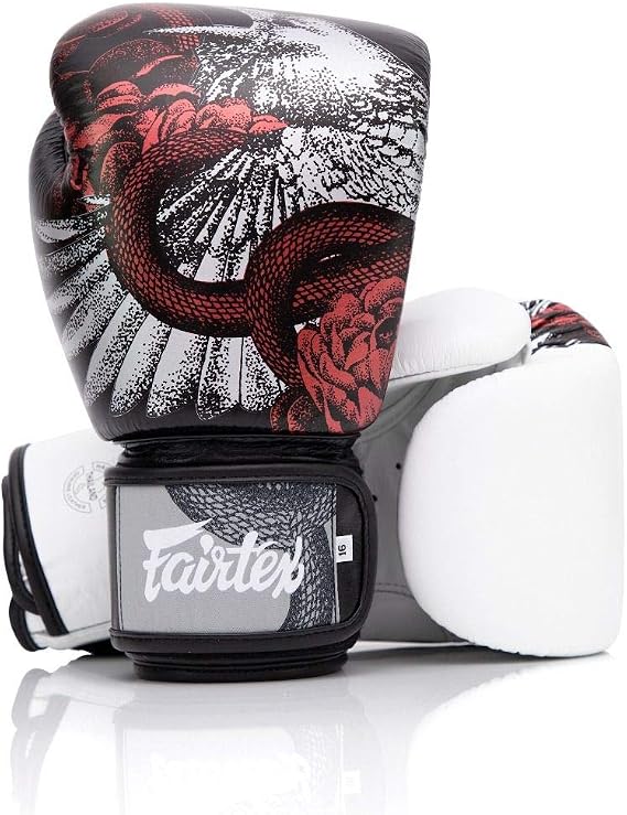 Fairtex Beauty of Survival Limited Edition Boxing Gloves | Premium Craftsmanship |Full-Grain Leather| Stylish Design | Adjustable Fit | Unique Artwork | Hook and Loop Straps