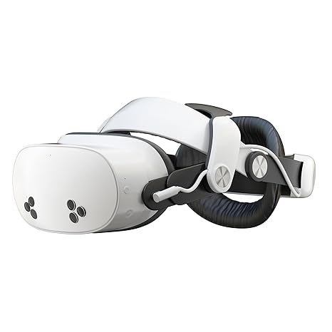 Calycal VR Head Strap Compatible with Meta Quest 3/3S ,8000mAh Fast Charging & Audio Expansion Hub ,Charge and Use Headphones Simultaneously via Dedicated USB-C & 3.5mm Ports ,Quick-Release Design for VR Gaming