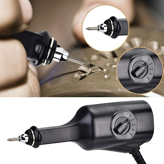 Electric Engraving Engraver Pen, Carve Wood Metal Glass Stone Jewelry Lettering with Tip Bit Suitable for EU 220V