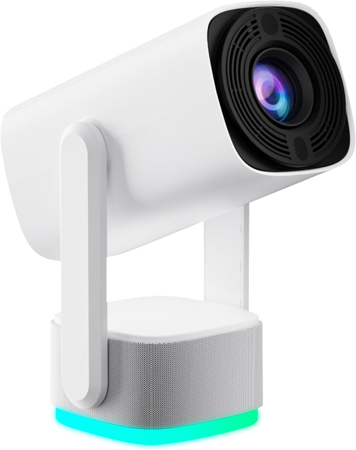 4K Rechargeable Projector, 1080P Full HD Image Quality, WiFi 6 Bluetooth 5 Connections, Long Charging Life, 12000 Lumens, Electric Focus, 40"-150" Image, Projector for Home Office Garden and Camping