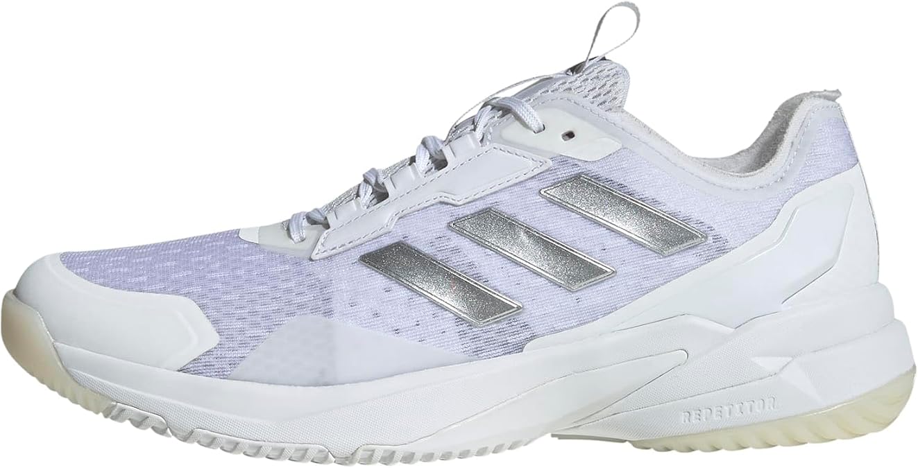 adidas Women's Crazyflight 6, White/Silver Metallic/White, 12