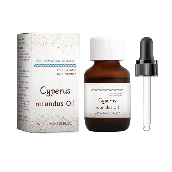 Cyperus Rotundus Oil,Cyprus Rotundus Oil for Hair Removal,Cyperus Oil Hair Removal,Natural Cyperus Oil with Dropper,Reducing Body Hair Growth,Moisture,Nourish the skin,Gentle and non irritating 60ML