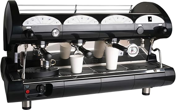 Commercial Volumetric Espresso Machine 3 Groups & 2 Steam Wands (Black)