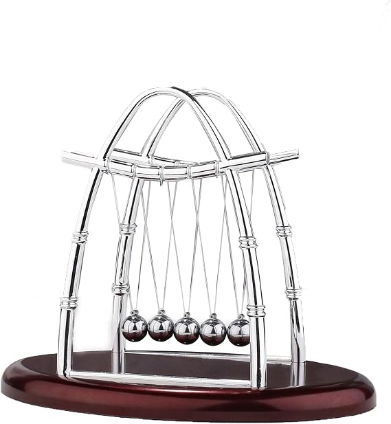 Newton's Cradle Pendulum 5 Balls Desk Toy Office Home Decor Physics Science