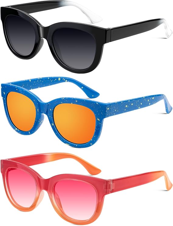 Kids Sunglasses Boys-Girls Polarized-Sunglasses: Toddler Square Sun Glasses with UV Protection for Youth Child Age 3-12