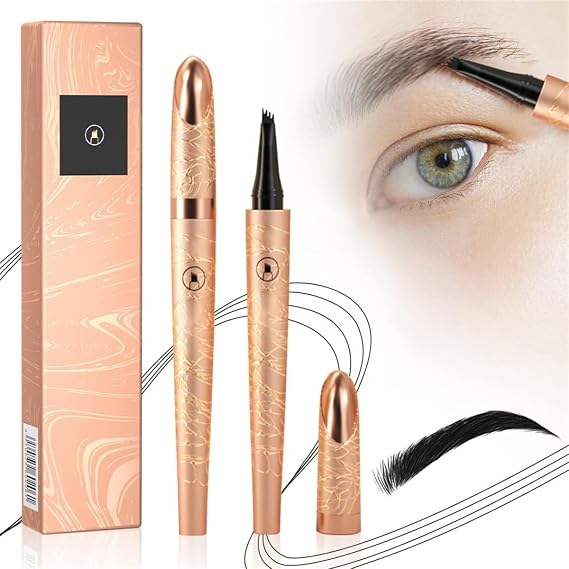 Eyebrow Tattoo Pencil 3D Microblading Eyebrow Pen ,2024 Magic Eyebrow Pencil, Makeup Fine Stroke Eyebrow Pencil Creates Natural,Natural Makeup Fine Stroke Eyebrow Pencil (Black)