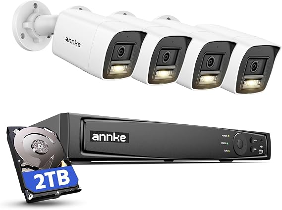 ANNKE 4K 5MP PoE Surveillance Camera Set 8CH H.265 4K NVR Recorder