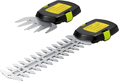 Saker Cordless Hedge Trimmer-20V Electric Shrub Trimmer Grass Shears Handheld Grass Cutter, Hedge Shear for Garden, Lawn Only 2 Blades