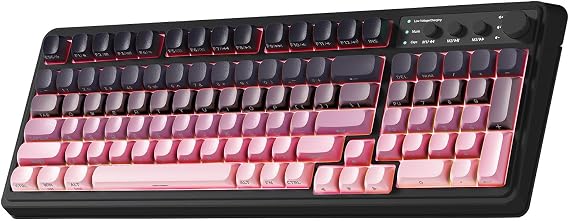 AULA 99 Key Keyboard, Wireless Gaming Keyboards Creamy Sounding Keyboard