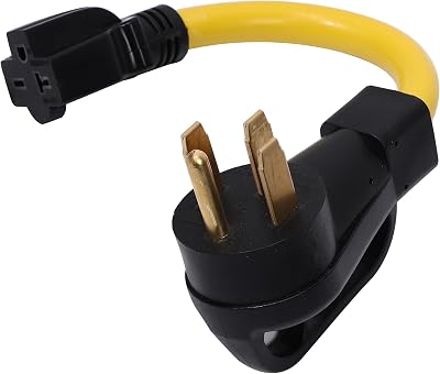 ONETAK NEMA 14-50P to 6-15R 6-20R ETL Listed 4 Prong Plug to 3 Prong Receptacle Female Outlet 240V 20 Amp Welder Welding Dryer EV Charger Power Cord Adapter