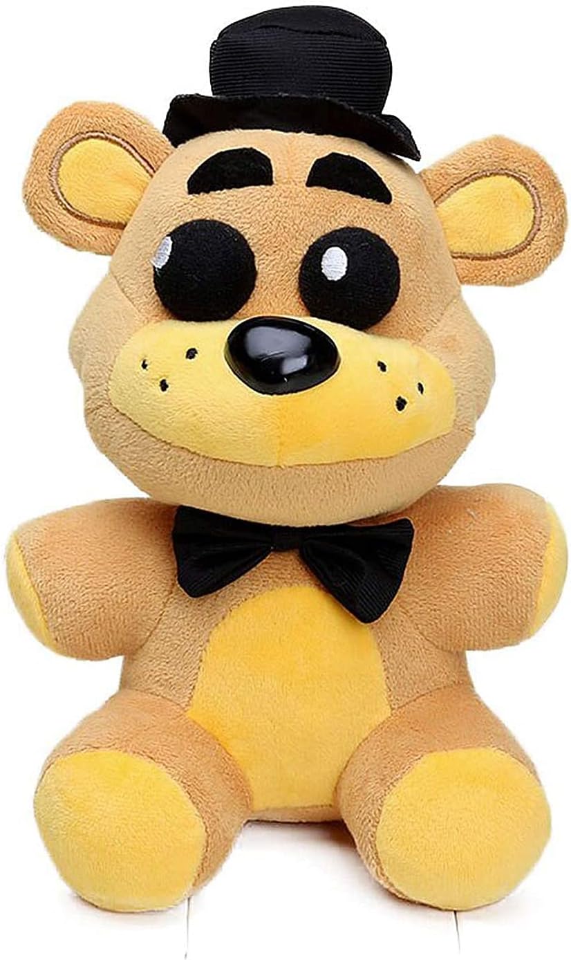 FNAF Plushies Golden Bear &amp;amp; Shadow Freddy - in Stock US - 5 Nights at Freddy&amp;#39;s Golden Freedy - Fazbear Collectible Figure - FNAF Nightmare Freddy Plush Golden Bear Black Hat