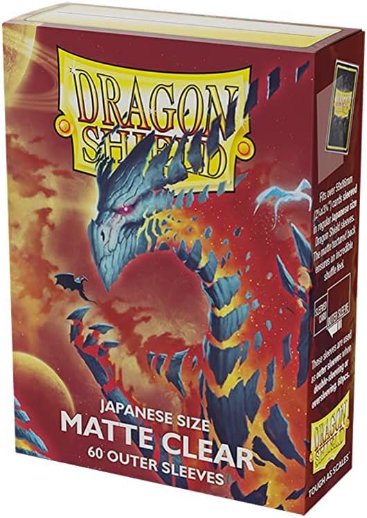 Dragon Shield | Matte Clear Outer Sleeves - Japanese Size | 60 CT - Smooth & Tough Premium TCG Sleeves - Compatible with Yu-Gi-Oh, Naruto, Cardfight & Vanguard