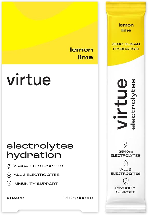 Virtue Zero Sugar Hydration Electrolytes - Lemon Lime (16 Pack)
