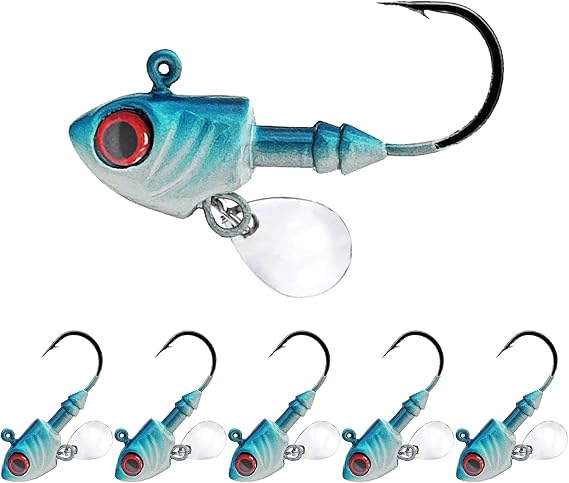 Fish Jig Head Hook Fishing Jigging Stainless Steel Fishhook 3D Eyes Pike Bass Fishing Tackle
