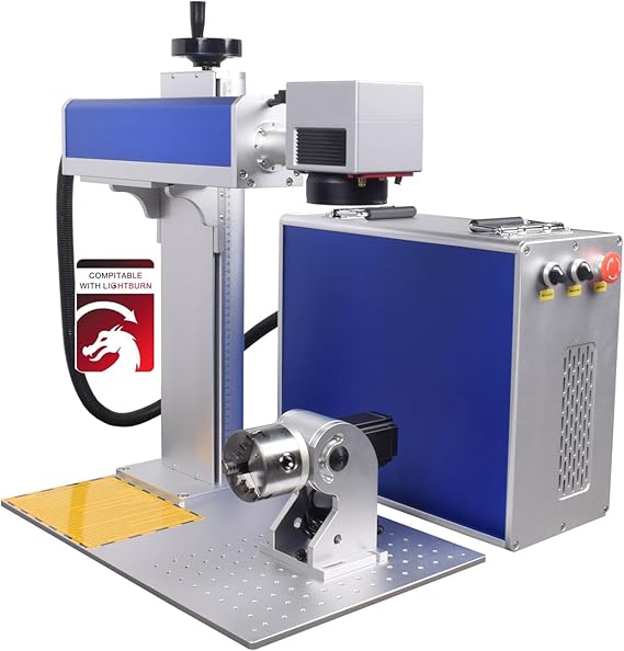 US STOCK JPT MOPA 200W(0.874mW Class II) Fiber Laser Engraving Cutting Machine on metal 110x110mm(4.33x4.33")+300x300mm(11.8x11.8") lens EZCAD Lite software Fiber marking for deep engraver