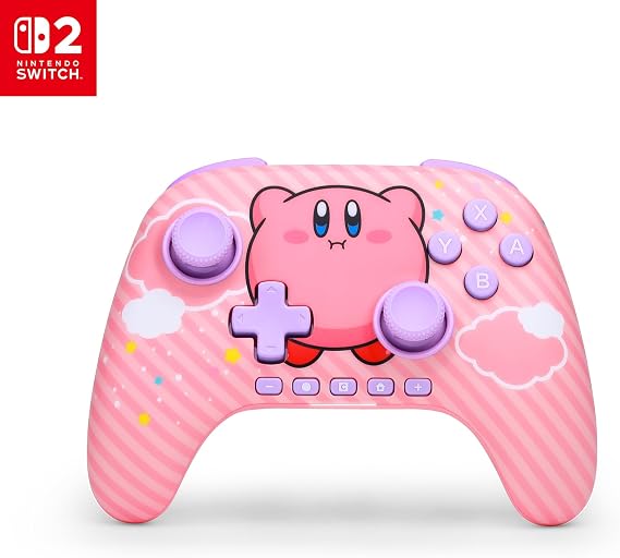 PowerA Advantage Wireless Controller for Nintendo Switch 2 - Kirby Puff, Officially Licensed, Hall Effects, Mappable Buttons, Pro Controller, C Button, Motion Controls
