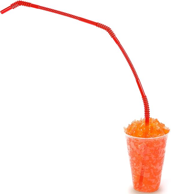 Geiserailie 12 Pcs Extra Long Straws,28 Inches,Red