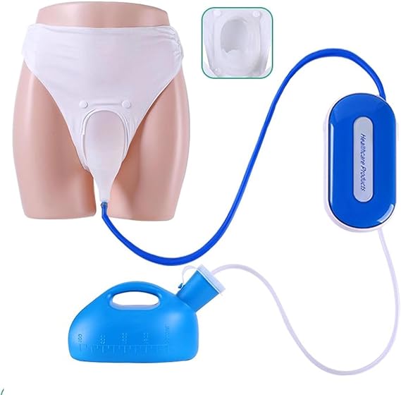 Intelligent Electric Urinal/Urine Collection for Men & Women, Skin Friendly Material, 2000Ml Large Capacity (Standard), Easy to Use and Clean,Female