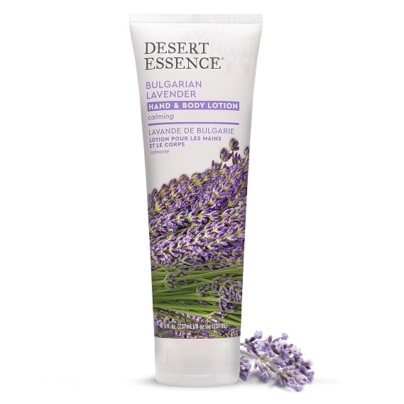 Desert Essence Bulgarian Lavender Hand and Body Lotion, 8 fl oz | Helps soften and replenish dry skin while leaving a smooth, lightweight, non-greasy finish.