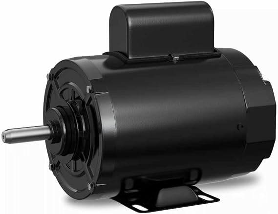 Aqua Marine Supply Boat Lift Motor Painted Rigid Base, 1725 RPM, 115/230V Heavy-Duty, Corrosion-Resistant Electric Motor for Marine Use (1.5: Horse Power)