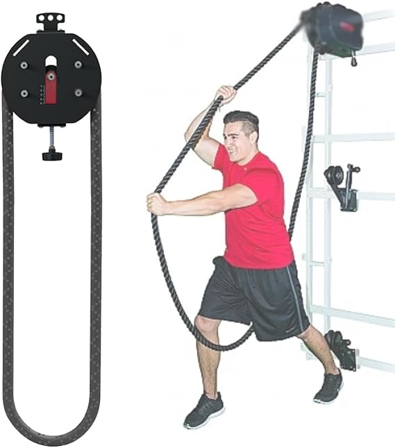 Endless Rope Trainer Machine for Home Gym Adjustable Resistance Cable Pulley System with Premium Nylon Rope for Full-Body HIIT & Functional Training