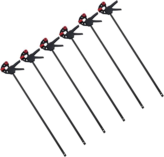 36" Quick Release Ratchet Rapid Bar Speed Clamp Holder Grip Spreader Fastener 6pc