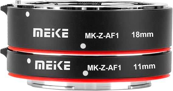 Meike MK-Z-AF1 Metal Auto Focus Macro Extension Tube Adapter Ring (11mm+18mm) Compatible with Nikon Z5 Z6 Z7 Z6II Z7II Z30 Z50 Z fc