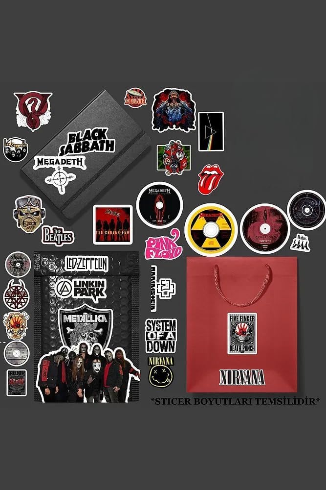 Rock Metal sticker packagebullet journal notebook sticker agenda laptop label 1