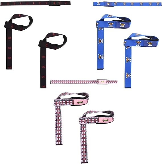 CROWN Anime Weight Lifting Wrist Wraps - 25" Long Lifting Straps Wrist Wraps for Weightlifting Hand Weights Gym Grips Wrist Strap Exercise Accessories, 1 Pair Each