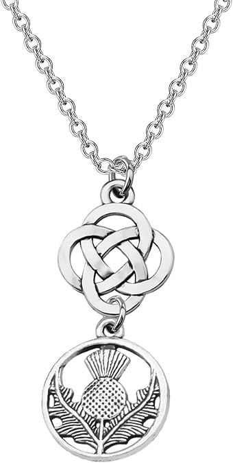 bobauna Scottish Celtic Thistle Necklace/Earrings Sassenach Jewelry Scottish Thistle Gift