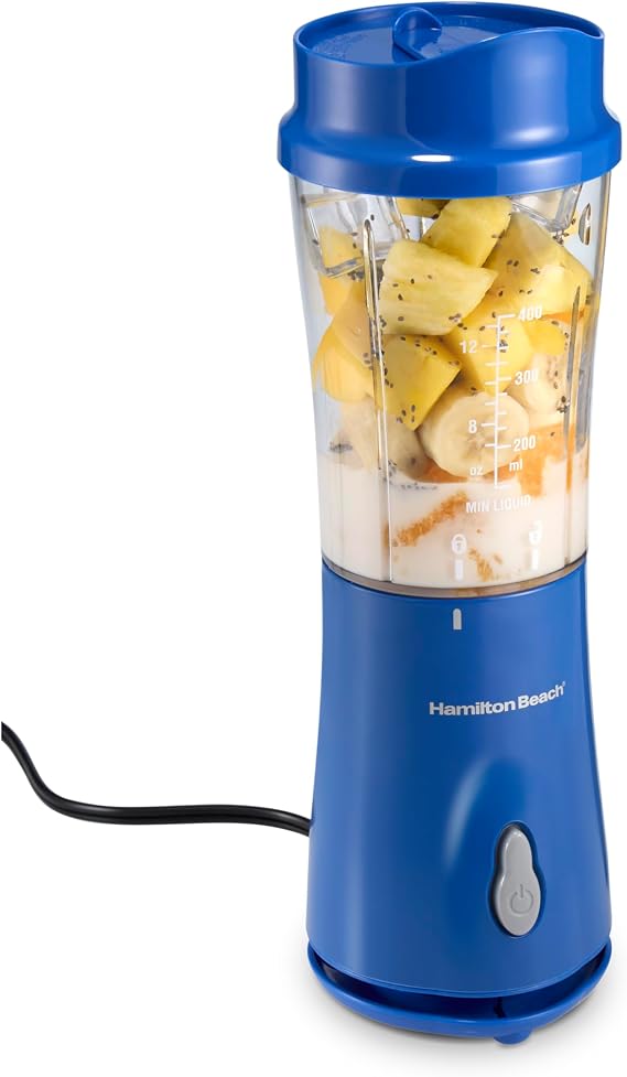 Hamilton Beach Portable Blender for Smoothies With 14 oz. Travel Jar