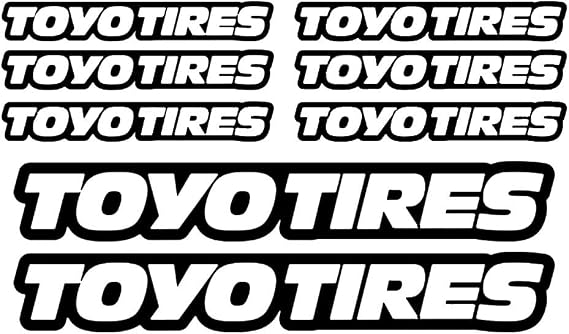 for TOYO TIRES Decal Set Quality Sticker Vinyl Graphic Logo Kit (White)
