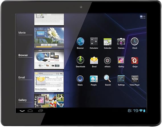 Coby Kyros 9.7-Inch Android 4.0 8 GB 4:3 Capacitive Multi-Touchscreen Internet Tablet with Built-In Camera, Black MID9742-8