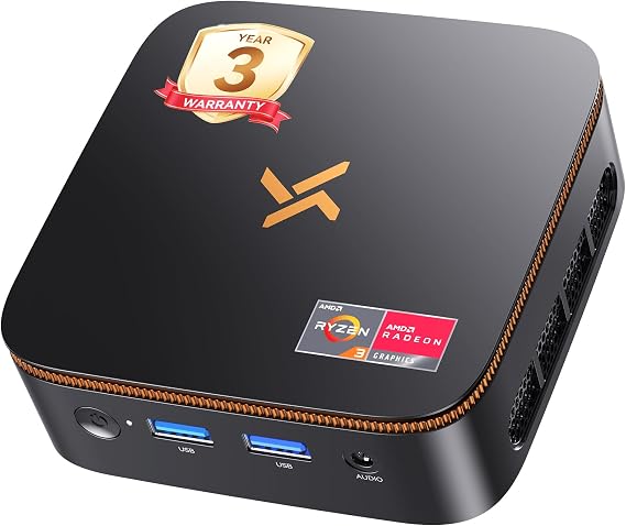 Huidun 【】 H50 Mini PC Win 11 Pro, AMD Ryzen, 16GB DDR4 512GB M.2 SSD Computer, Dual 4K Display (HDMI/DP), Double WiFi/USB 3.2 Mini Desktop Computer for Home Office Business