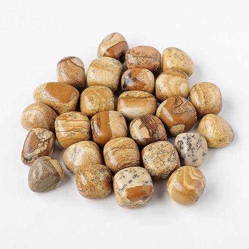 200g Natural Stone Polished Rolling Stone, Yellow Irregular raw Stone Aromatherapy Expansion Stone, Home Fish Tank Garden Decorative Stone 2-3cm