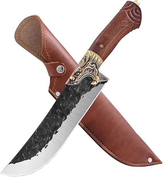 Meat Cleaver,Cleaver Knife, Chef Knife Handmade Forged Kitchen Knife Stainless Steel Knife For Meat Fruit Fish Vegetables Butcher Professional Kitchen Knife