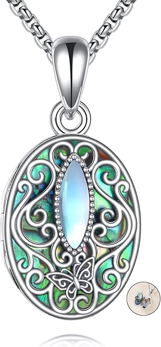 ONEFINITY Tree of Life Locket Necklace Sterling Silver Locket Necklace That Holds Pictures Tree of Life Locket Pendant for Women Wife Girlfriend