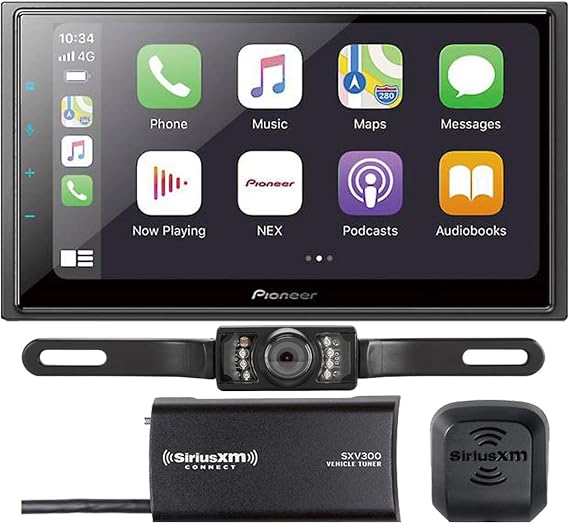 Pioneer DMH-W4660NEX Digital Multimedia Receiver with SiriusXM Tuner + Sound of Tri-State Lanyard Bundle