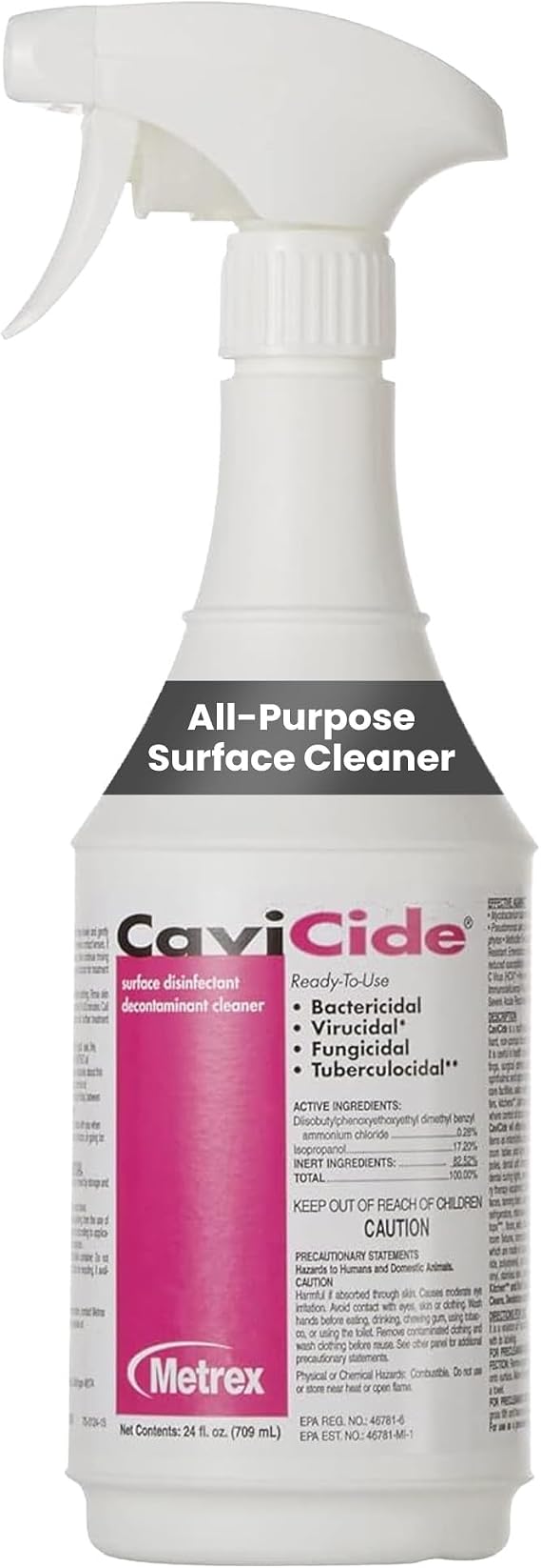 Metrex CaviCide Germicidal Surface Disinfectant Spray, 24 Oz Spray, 1 Count