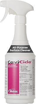 Metrex CaviCide Surface Disinfectant Cleaner Spray, 24 Oz Ready-to-Use Disinfecting Spray, All Purpose Cleaner & Decontaminant for Medical, Clinical, Laboratories & Patient Care Areas