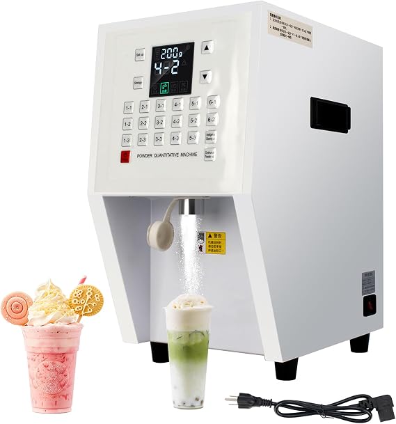 Automatic Fruit Powder Dispenser 3.5L Powder Quantitative Machine Portable Powder Filling Machine 110V Digital Powder Dispensing Machine for Commercial & Home Use Bubble Tea Equipment