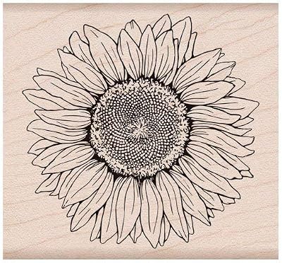 Hero Arts K6288 Wood Stamps, Hero Florals Sunflower